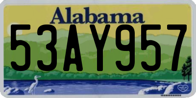 AL license plate 53AY957