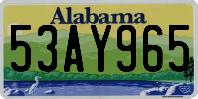 AL license plate 53AY965