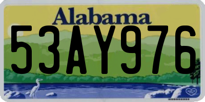AL license plate 53AY976