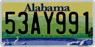 AL license plate 53AY991