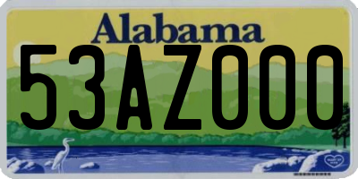 AL license plate 53AZ000