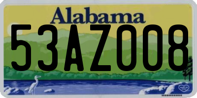 AL license plate 53AZ008