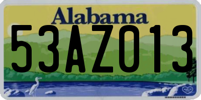 AL license plate 53AZ013