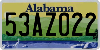 AL license plate 53AZ022