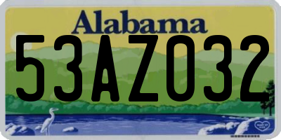 AL license plate 53AZ032