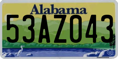 AL license plate 53AZ043