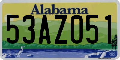 AL license plate 53AZ051