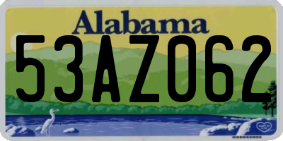 AL license plate 53AZ062