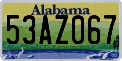 AL license plate 53AZ067
