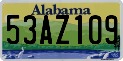 AL license plate 53AZ109
