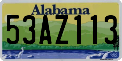 AL license plate 53AZ113