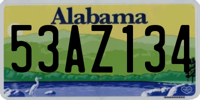 AL license plate 53AZ134