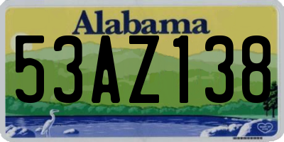 AL license plate 53AZ138
