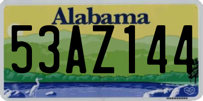 AL license plate 53AZ144