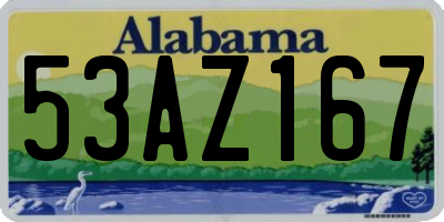 AL license plate 53AZ167