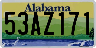 AL license plate 53AZ171