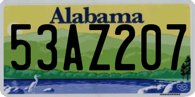AL license plate 53AZ207