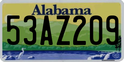 AL license plate 53AZ209