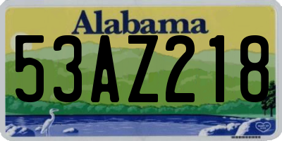 AL license plate 53AZ218
