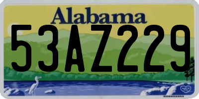 AL license plate 53AZ229