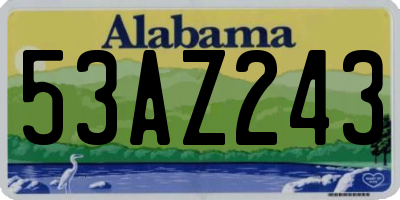 AL license plate 53AZ243