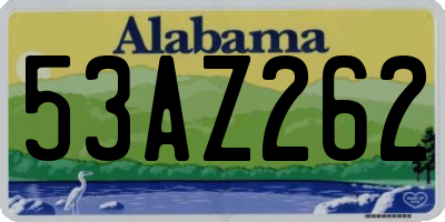 AL license plate 53AZ262