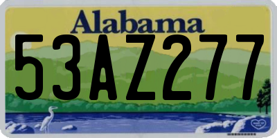 AL license plate 53AZ277