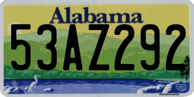 AL license plate 53AZ292