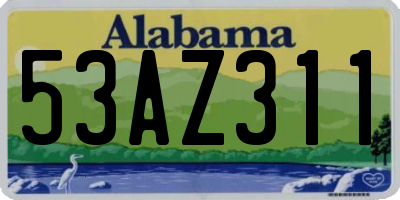 AL license plate 53AZ311