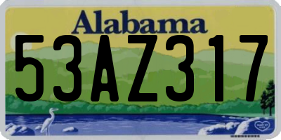 AL license plate 53AZ317