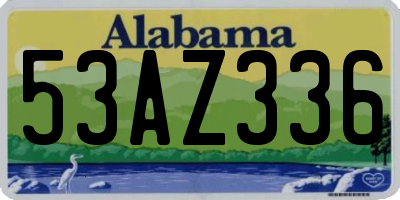 AL license plate 53AZ336