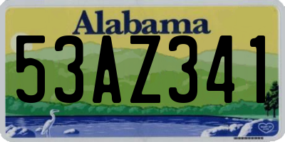 AL license plate 53AZ341