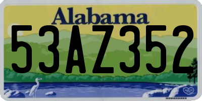 AL license plate 53AZ352
