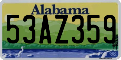 AL license plate 53AZ359