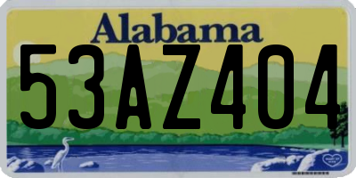 AL license plate 53AZ404