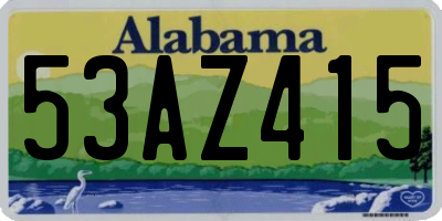AL license plate 53AZ415