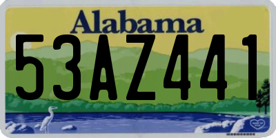 AL license plate 53AZ441
