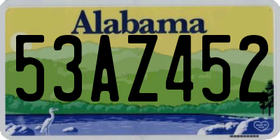 AL license plate 53AZ452