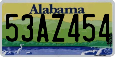 AL license plate 53AZ454