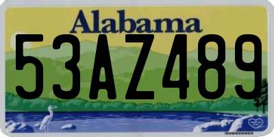 AL license plate 53AZ489