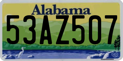 AL license plate 53AZ507
