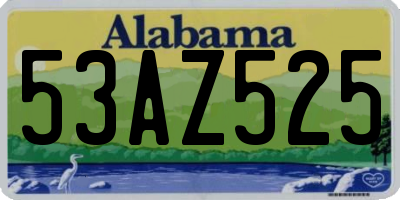 AL license plate 53AZ525