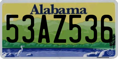 AL license plate 53AZ536