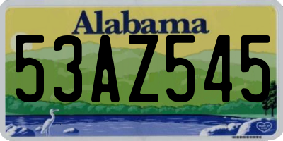 AL license plate 53AZ545