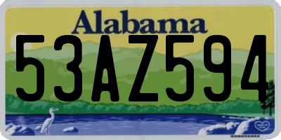 AL license plate 53AZ594
