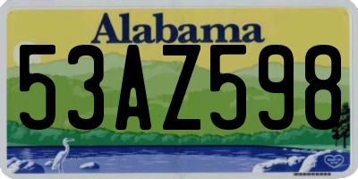 AL license plate 53AZ598