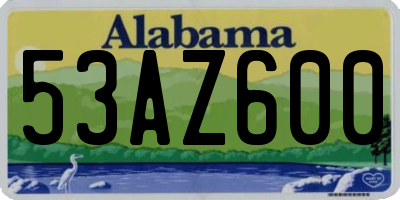 AL license plate 53AZ600