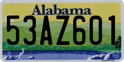 AL license plate 53AZ601