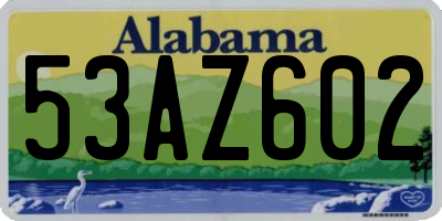 AL license plate 53AZ602
