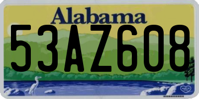 AL license plate 53AZ608